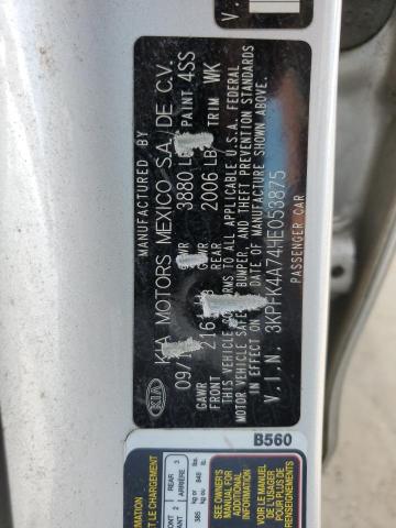 2017 Kia Forte Lx VIN: 3KPFK4A74HE053875 Lot: 59322124