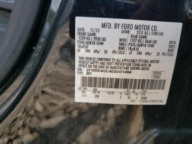 2014 Ford Edge Se VIN: 2FMDK4GC4EBA01494 Lot: 57793064