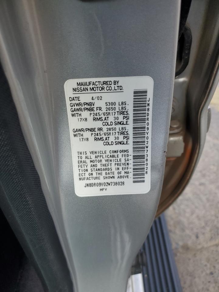 JN8DR09Y02W738028 2002 Nissan Pathfinder Le