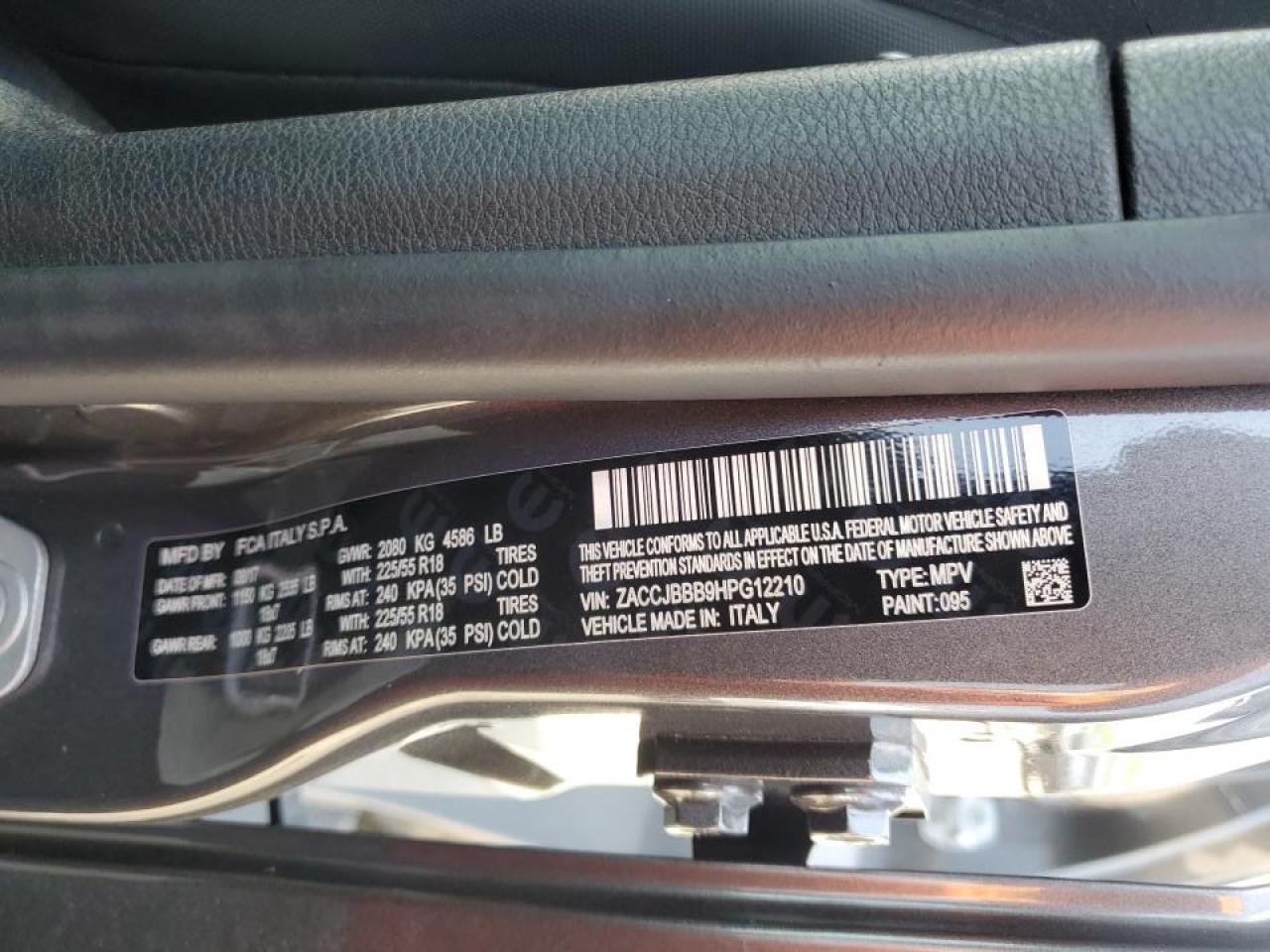 ZACCJBBB9HPG12210 2017 Jeep Renegade Latitude