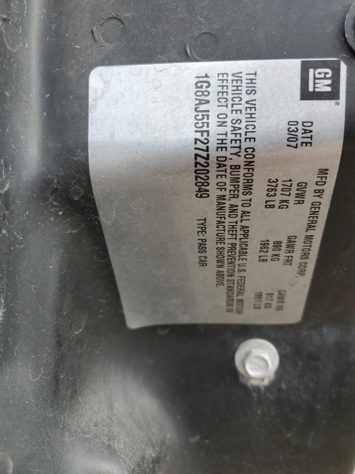 1G8AJ55F27Z202849 2007 Saturn Ion Level 2