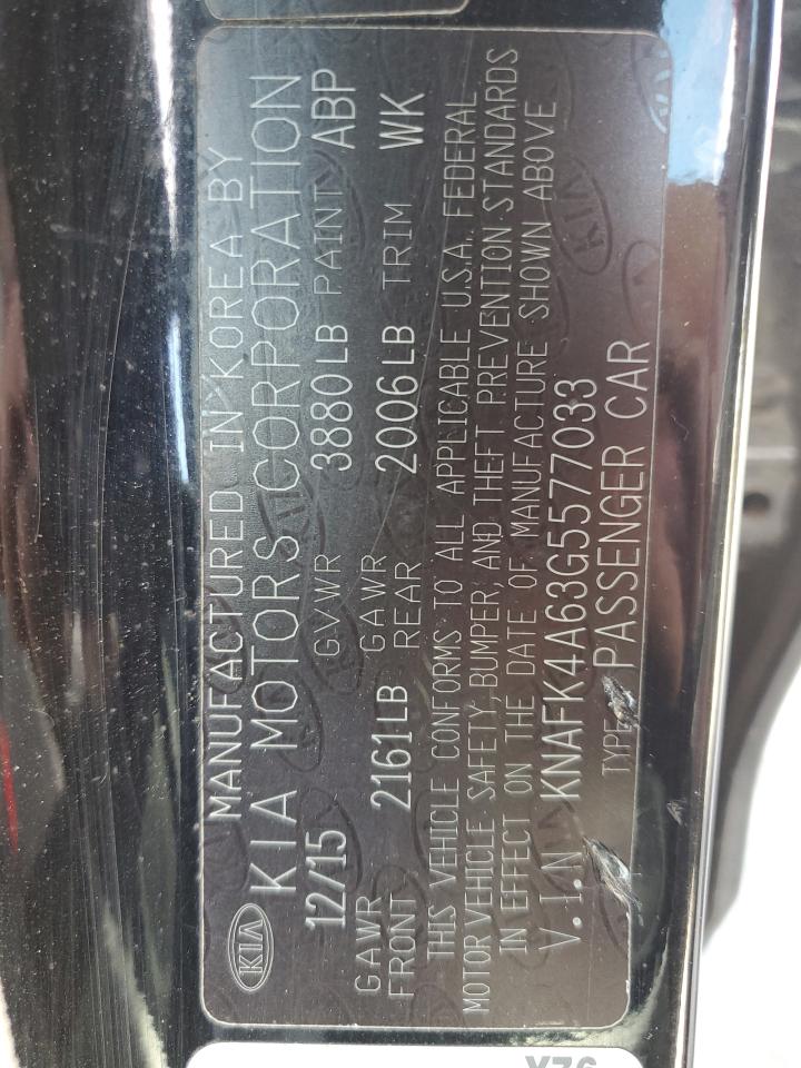 KNAFK4A63G5577033 2016 Kia Forte Lx