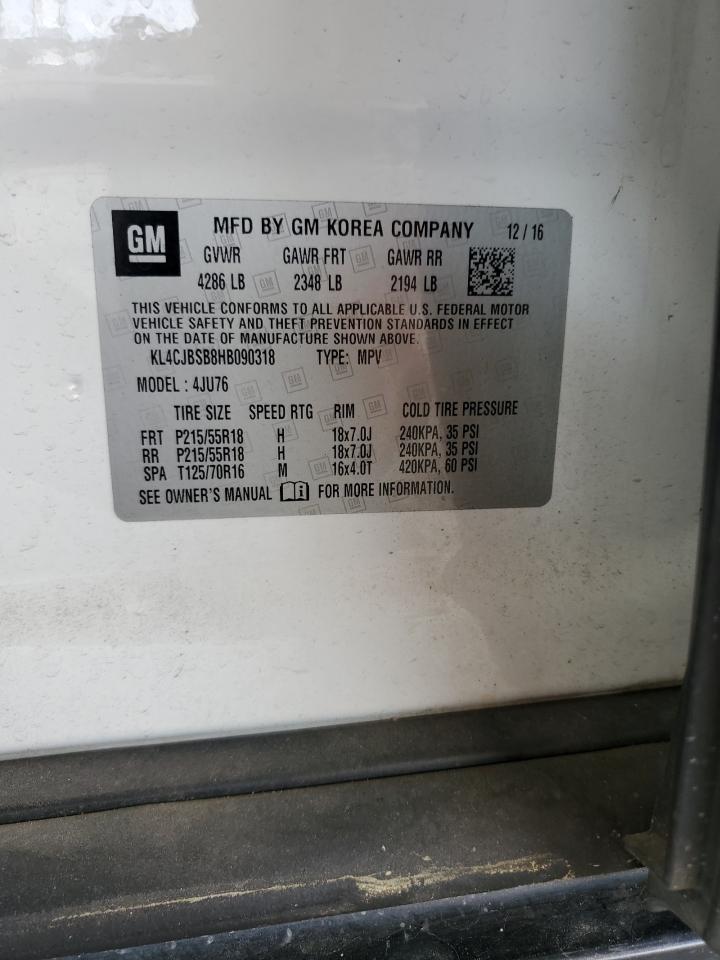 KL4CJBSB8HB090318 2017 Buick Encore Preferred Ii