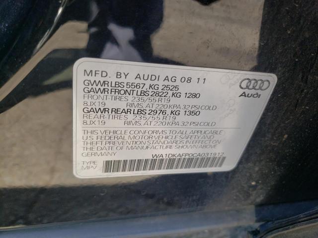 2012 Audi Q5 Premium Plus VIN: WA1DKAFP0CA031912 Lot: 57657724