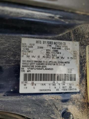 2007 Ford Expedition Xlt VIN: 1FMFU16547LA64523 Lot: 59144274