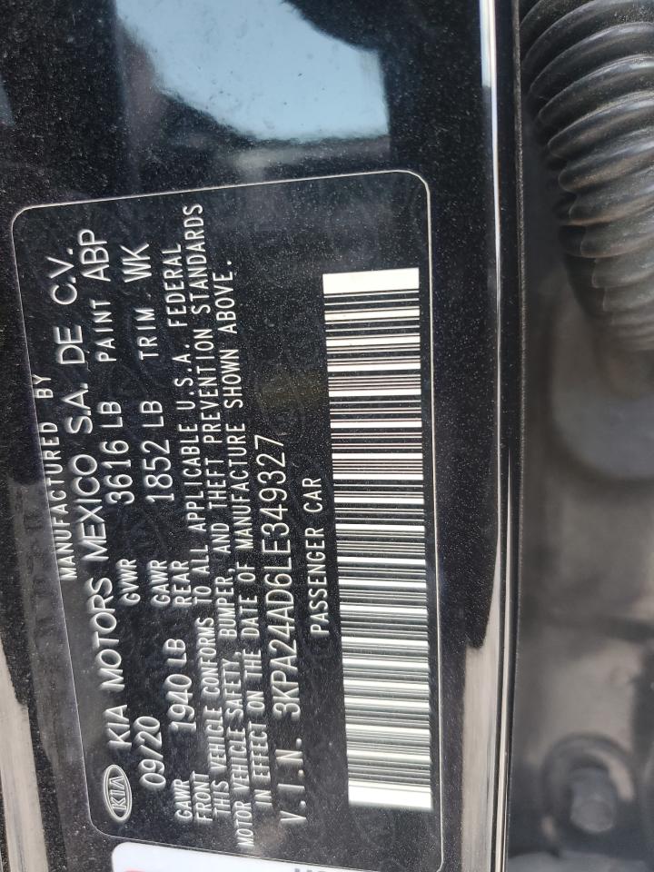 3KPA24AD6LE349327 2020 Kia Rio Lx