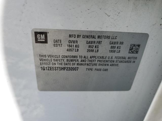 2017 Chevrolet Malibu Lt VIN: 1G1ZE5ST5HF230907 Lot: 60879794