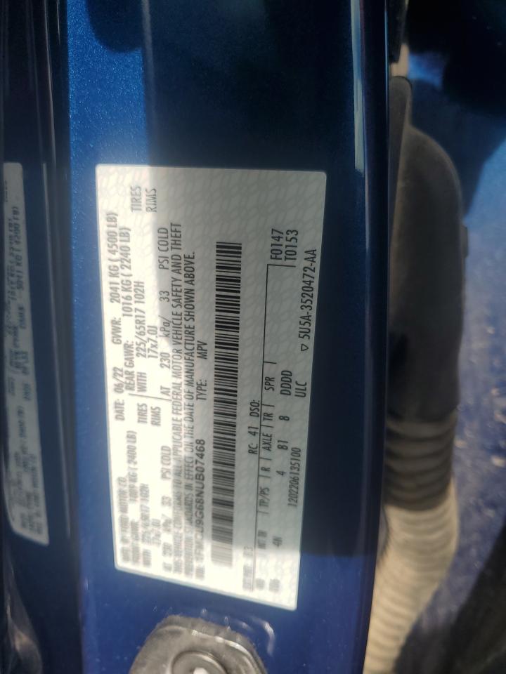 1FMCU9G68NUB07468 2022 Ford Escape Se