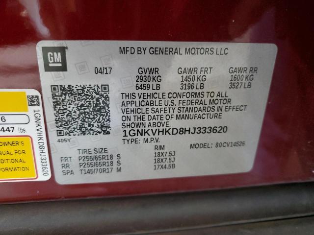 2017 CHEVROLET TRAVERSE L - 1GNKVHKD8HJ333620