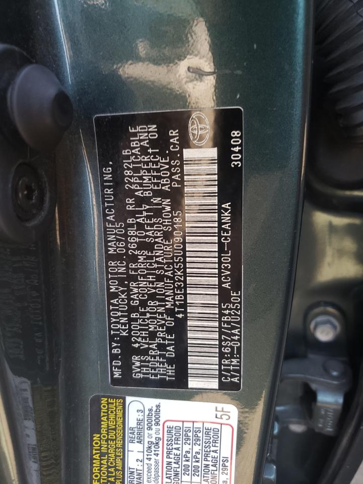 4T1BE32K55U090185 2005 Toyota Camry Le