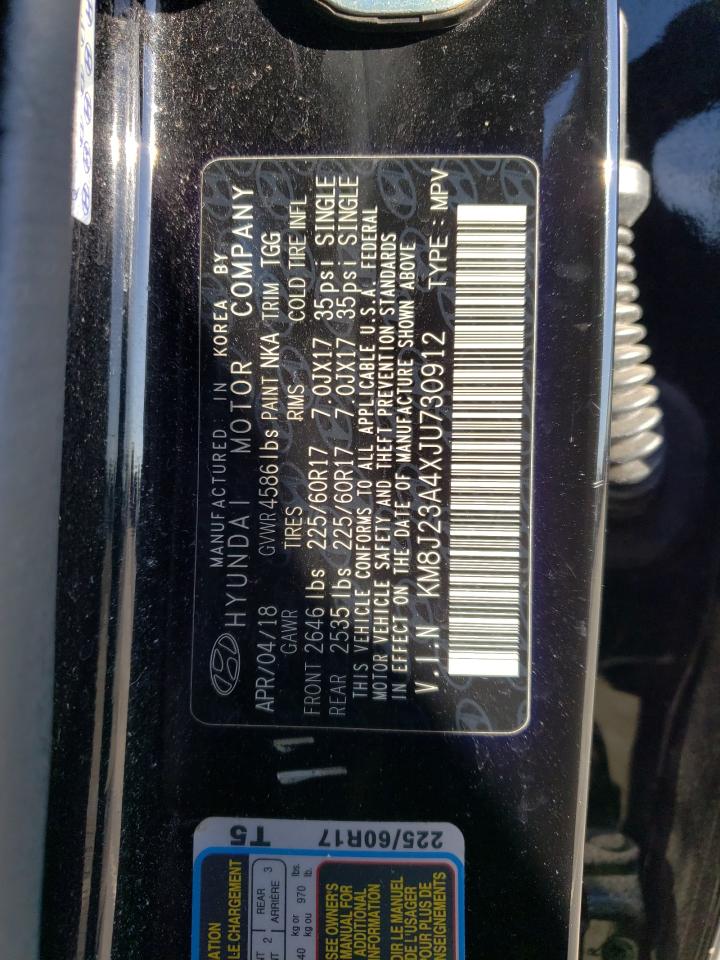 KM8J23A4XJU730912 2018 Hyundai Tucson Se