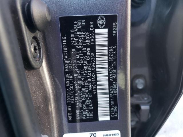 VIN 4T1G11AK8LU945238 2020 Toyota Camry, SE no.12