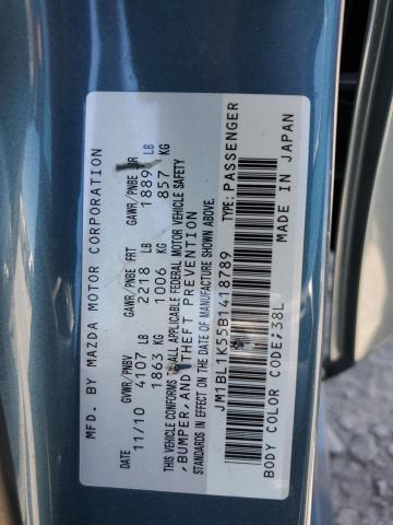 2011 Mazda 3 S VIN: JM1BL1K55B1418789 Lot: 59012914