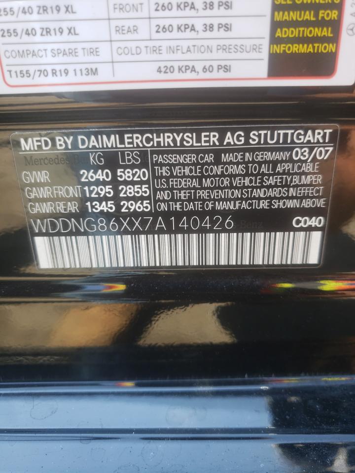 WDDNG86XX7A140426 2007 Mercedes-Benz S 550 4Matic