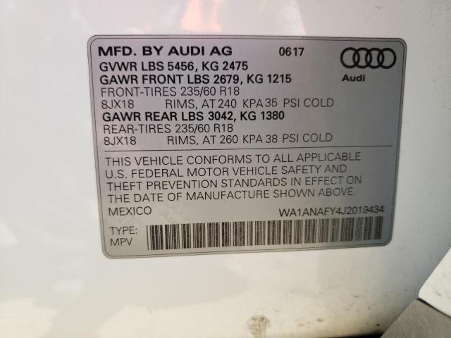 VIN WA1ANAFY4J2019434 2018 Audi Q5, Premium no.14