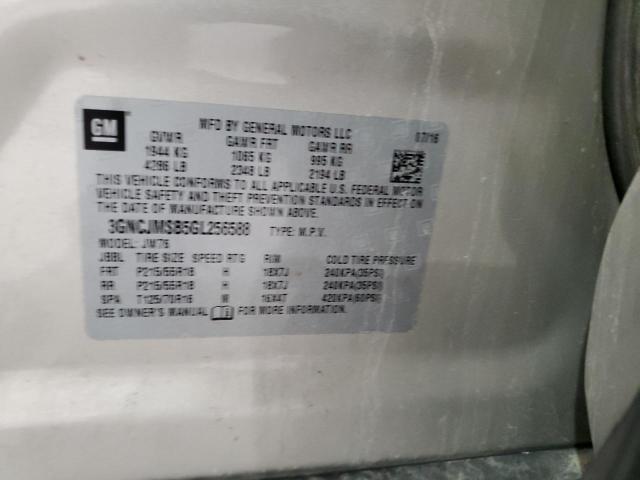 2016 Chevrolet Trax Ltz VIN: 3GNCJMSB5GL256588 Lot: 60846454