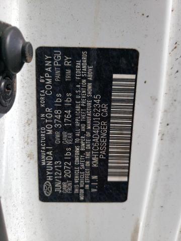 2013 Hyundai Veloster VIN: KMHTC6AD4DU162345 Lot: 58001464