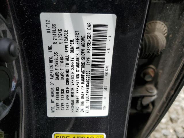 2012 Acura Tl VIN: 19UUA8F58CA022960 Lot: 57571594