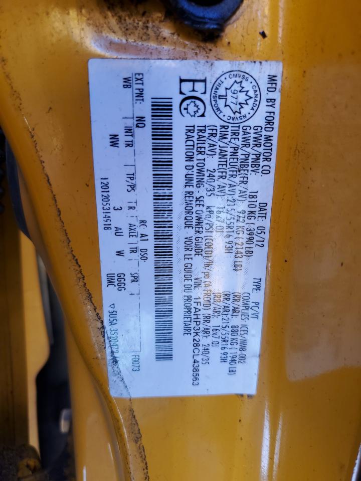 1FAHP3K28CL438563 2012 Ford Focus Se