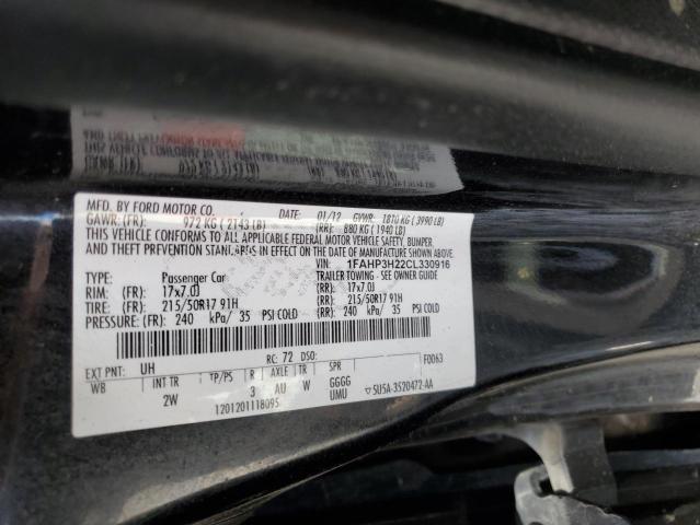 2012 Ford Focus Sel VIN: 1FAHP3H22CL330916 Lot: 59957114