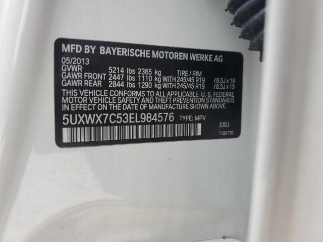 VIN 5UXWX7C53EL984576 2014 BMW X3, Xdrive35I no.12