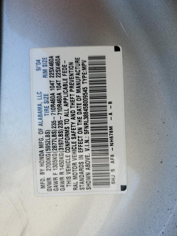 5FNRL38845B009545 2005 Honda Odyssey Touring