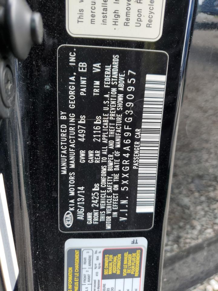 2015 Kia Optima Sx vin: 5XXGR4A69FG390957