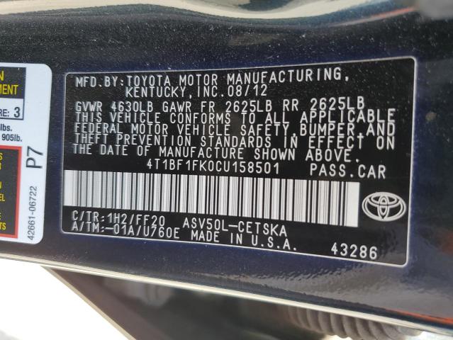 2012 Toyota Camry - Image 12