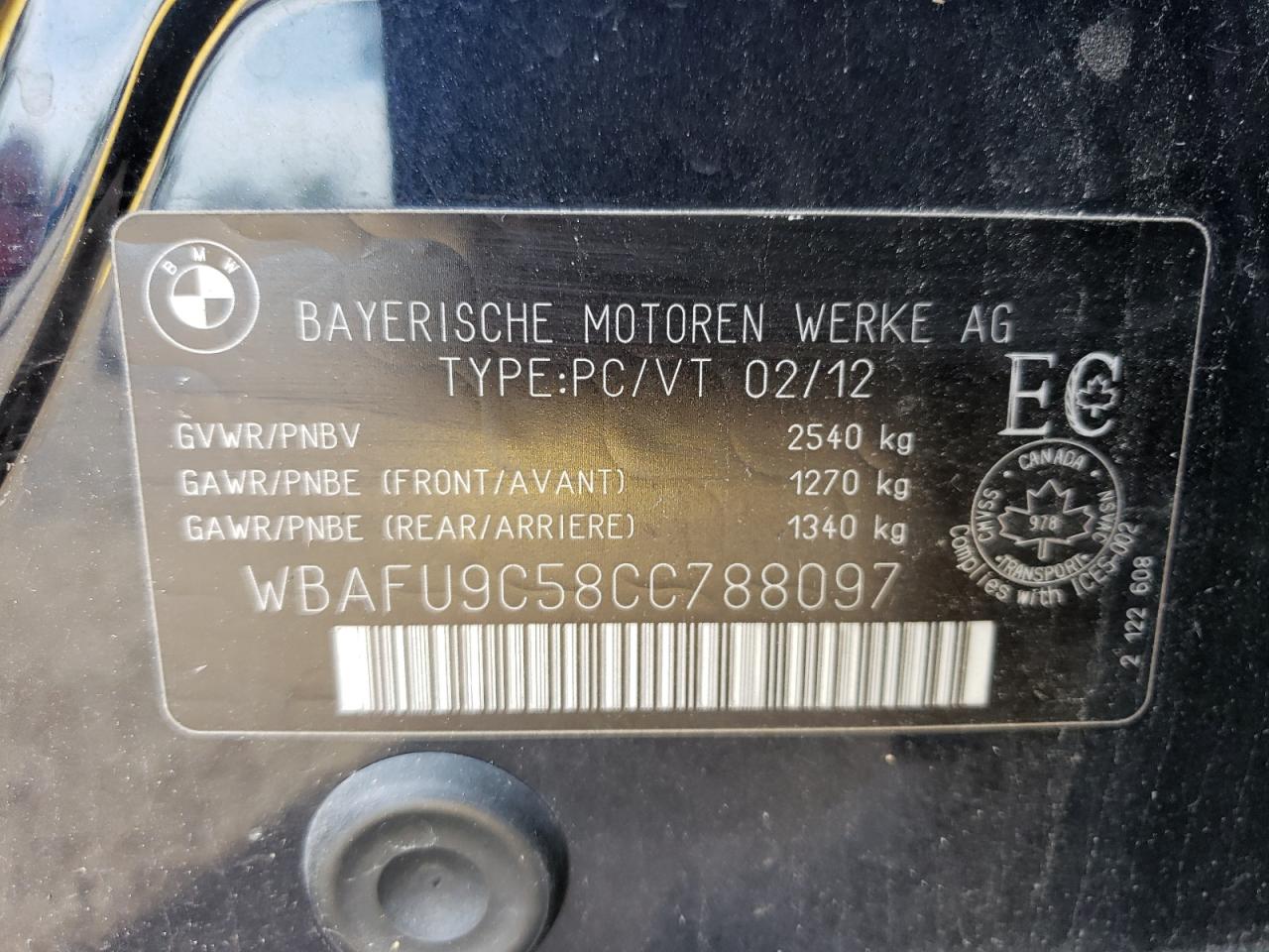 WBAFU9C58CC788097 2012 BMW 550 Xi