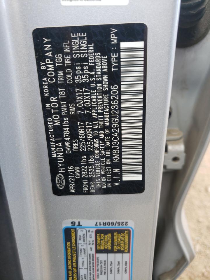 KM8J3CA29GU236206 2016 Hyundai Tucson Limited