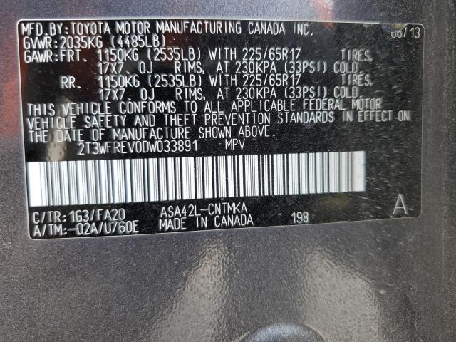 2013 TOYOTA RAV4 XLE 2T3WFREV0DW033891  58769664