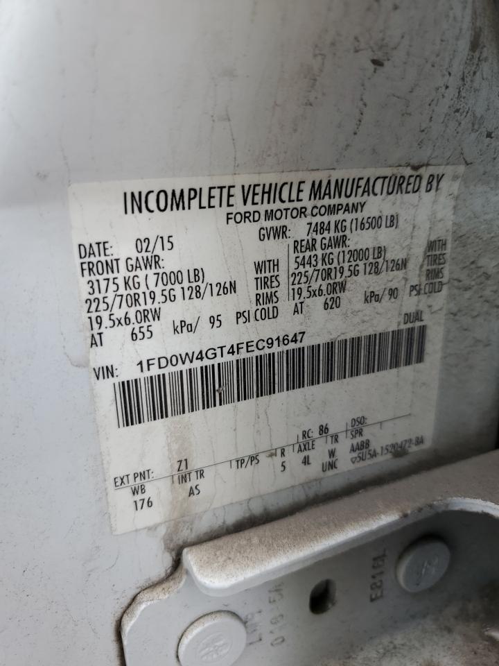 1FD0W4GT4FEC91647 2015 Ford F450 Super Duty