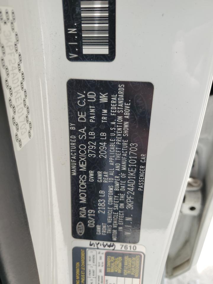 3KPF24AD1KE101703 2019 Kia Forte Fe