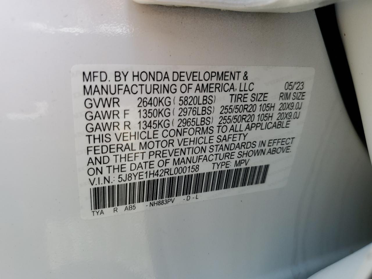 5J8YE1H42RL000158 2024 Acura Mdx Technology