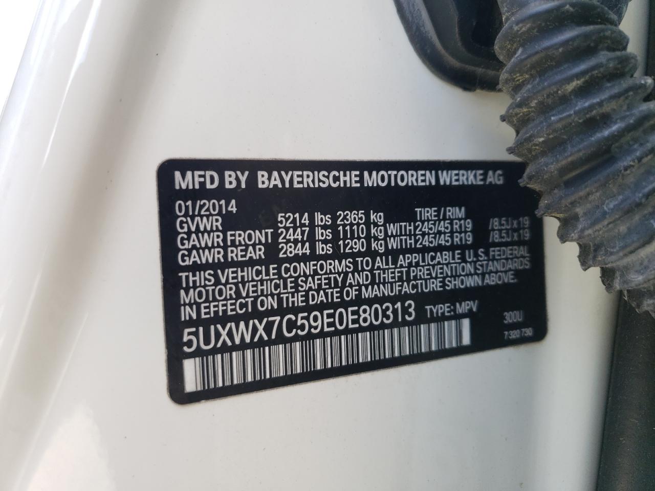 5UXWX7C59E0E80313 2014 BMW X3 xDrive35I