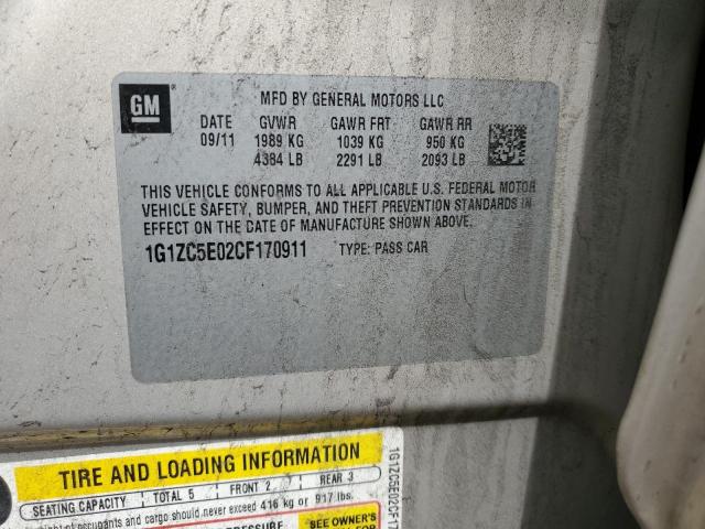 2012 Chevrolet Malibu 1Lt VIN: 1G1ZC5E02CF170911 Lot: 60483954