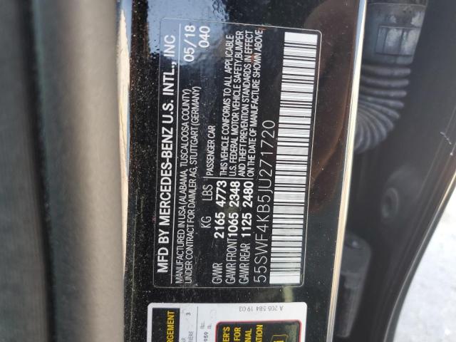 2018 Mercedes-Benz C 300 4Matic VIN: 55SWF4KB5JU271720 Lot: 59266194