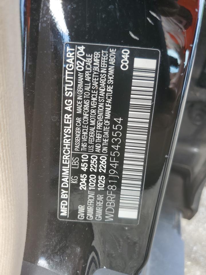 WDBRF81J94F543554 2004 Mercedes-Benz C 240 4Matic