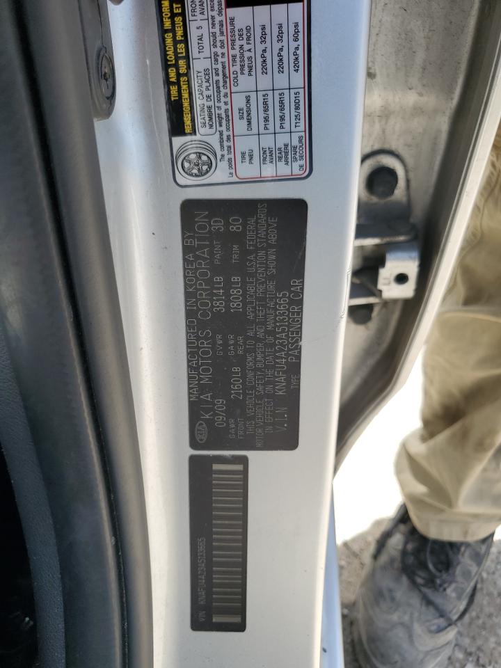 KNAFU4A23A5133665 2010 Kia Forte Ex