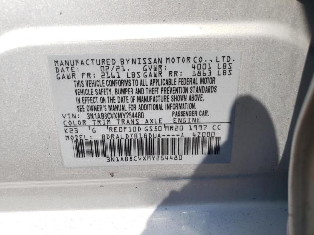 2021 Nissan Sentra Sv VIN: 3N1AB8CVXMY254480 Lot: 57904594