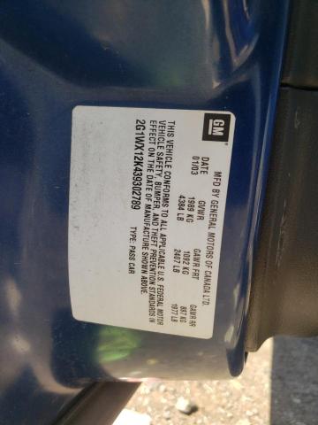 2003 Chevrolet Monte Carlo Ss VIN: 2G1WX12K439302789 Lot: 59085734