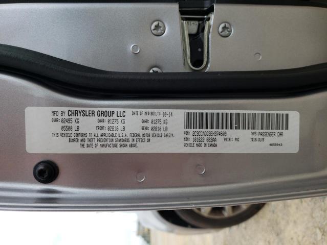 2014 Chrysler 300 S VIN: 2C3CCAGG3EH374509 Lot: 57511474