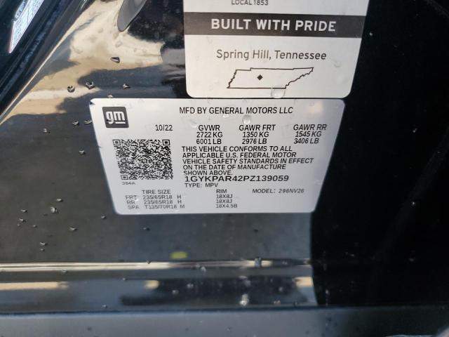2023 Cadillac Xt6 Luxury VIN: 1GYKPAR42PZ139059 Lot: 58432524