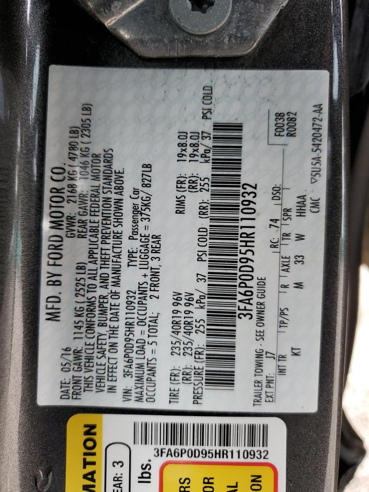 3FA6P0D95HR110932 2017 Ford Fusion Titanium