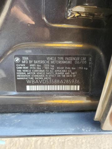 2008 BMW 335 Xi VIN: WBAVD53588A285936 Lot: 59953124