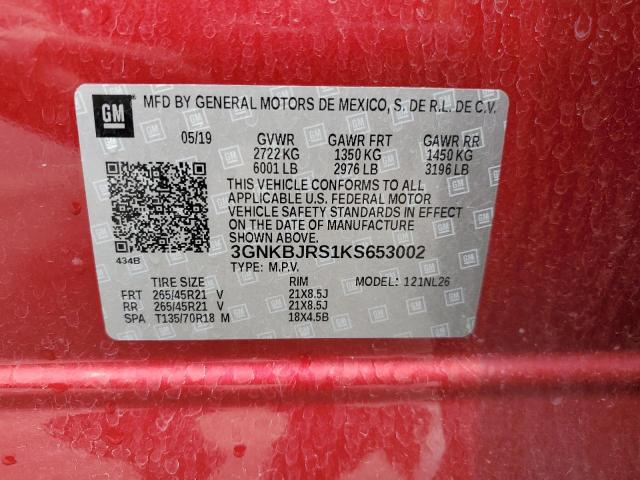 2019 CHEVROLET BLAZER RS - 3GNKBJRS1KS653002