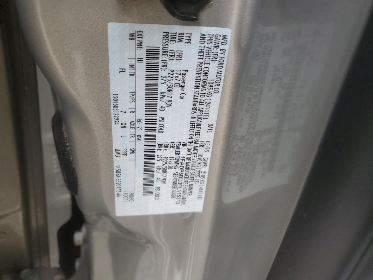 1FADP5BU3FL115313 2015 Ford C-Max Sel