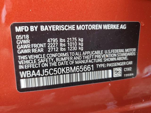 VIN WBA4J5C50KBM65661 2019 BMW 4 Series, 440I Gran ... no.13