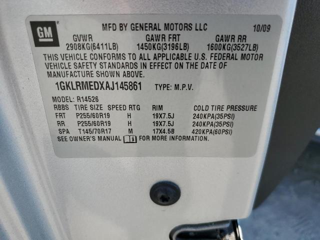 2010 GMC Acadia Slt-1 VIN: 1GKLRMEDXAJ145861 Lot: 58215134