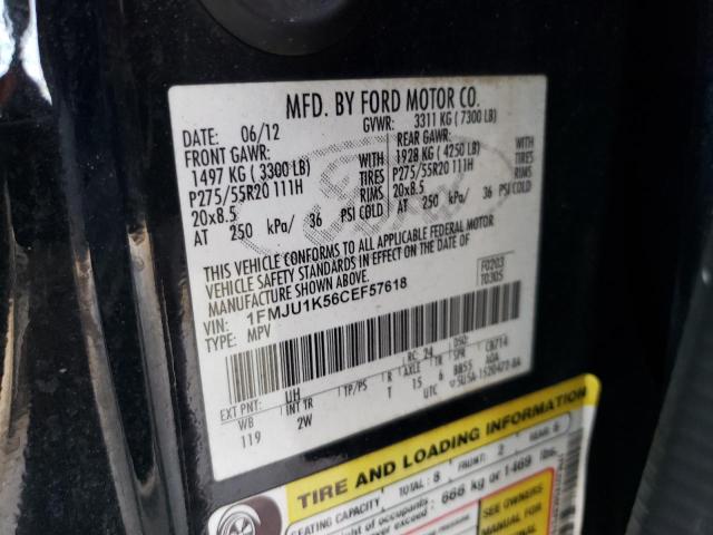 2012 Ford Expedition Limited VIN: 1FMJU1K56CEF57618 Lot: 60065274